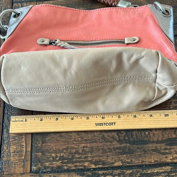 The Sak Pink and Tan Shoulder Bag with Braided Strap - Picture 2 of 14
